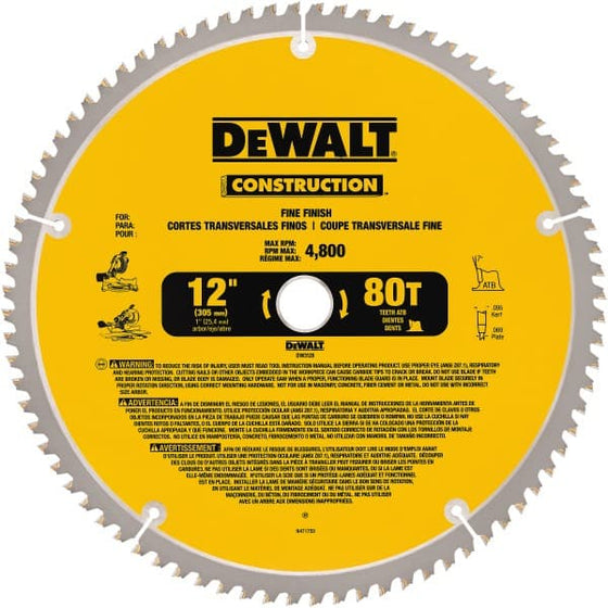 12 in. 80T Construction Miter Saw Blade