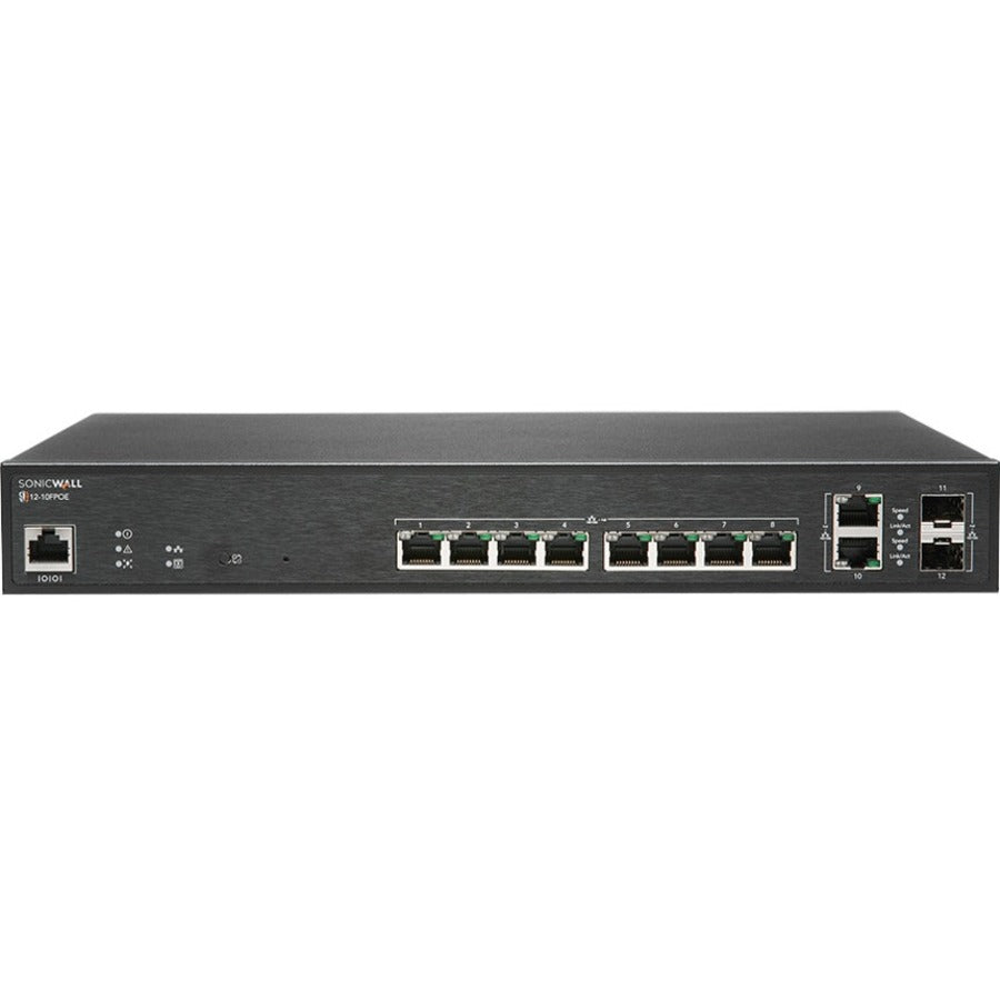 SonicWALL 02-SSC-2464 10 Port Gig PoE Switch 2 SFP