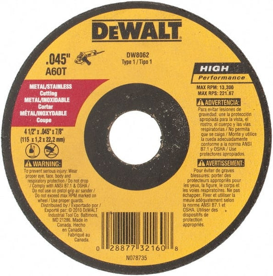 4-1/2 x.045x7/8 Wheel, 25/Pack