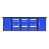 10ft Workbench Storage Cabinet with 15 Drawers & 2 Cabinets