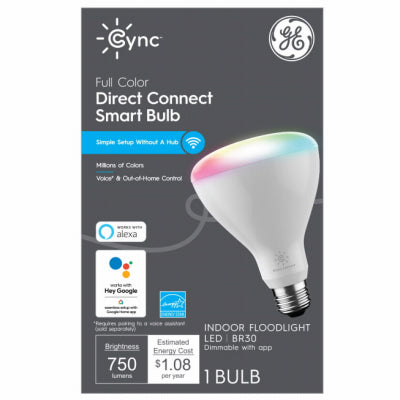 G E LIGHTING 93128985 Cync 9W Color R30 Bulb