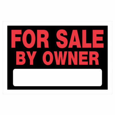 8x12 BLK/RED Owner Sign