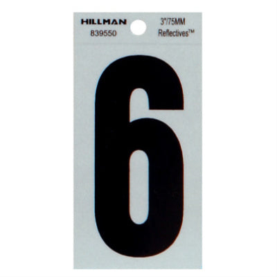 3" BLK 6 Thin Adhesive