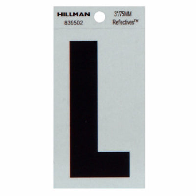 Hillman Fasteners 839502 3" BLK L Thin Adhesive