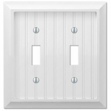 WHT 2Tog Wall Plate