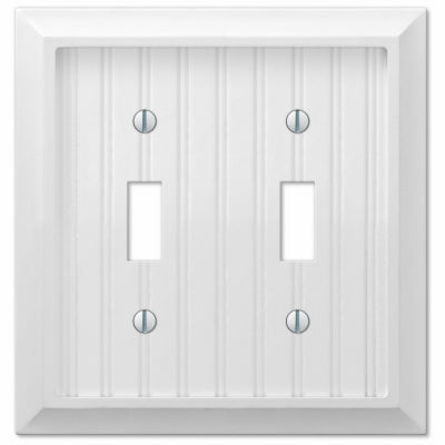 WHT 2Tog Wall Plate