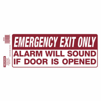 Hillman Fasteners 840199 4x10 Emerg Exit Sign