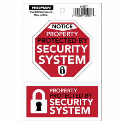 Hillman Fasteners 843377 4x6 Alarm System Sign