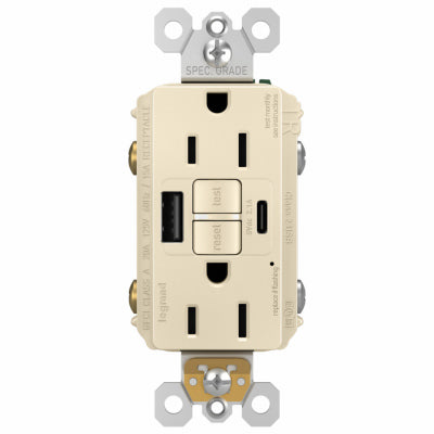 15A USB Gfci A/C Lt Alm