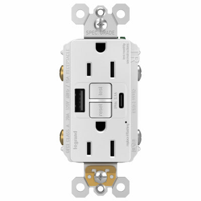 15A USB Gfci A/C Wht