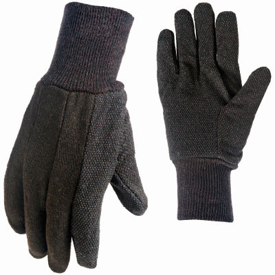 MED Dot BRN Jers Gloves