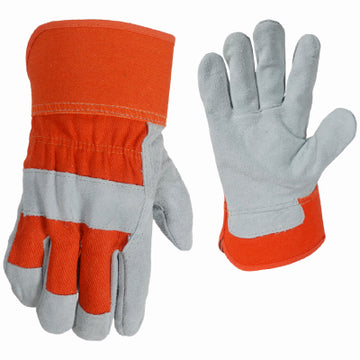 LG DBL LTHR Palm Gloves
