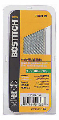 Stanley Bostitch FN1524-1M 1000PK 15GA 1-1/2" Nail