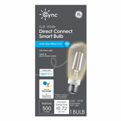 G E LIGHTING 93130184 GE 6W ST19 Smart Bulb