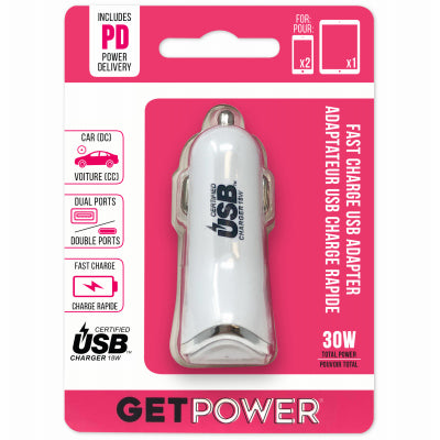ARIES MFG GP-DC2USB-PD 30W Dual USB DC Adapter