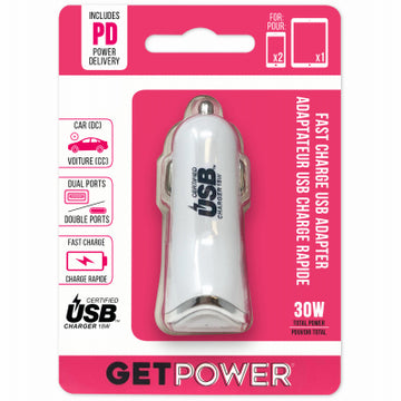 ARIES MFG GP-DC2USB-PD 30W Dual USB DC Adapter