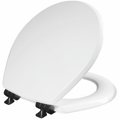 WHT RND WD Toilet Seat
