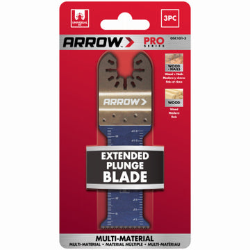 OSC101-3 3PC 1-1/4 ExtPlun Blade - Pkg Qty 3