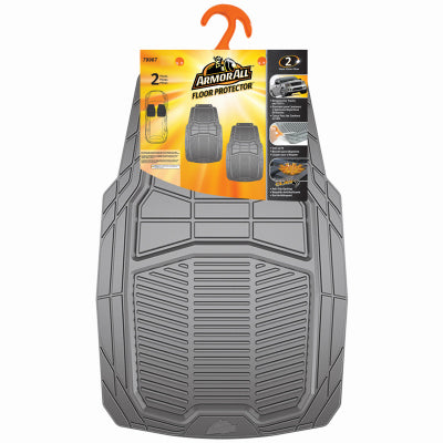 2PC GRY Rub HD FLR Mat