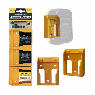 BM-DW20-YLW-6 6PK DW20 YEL Batt Mount