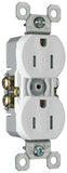 15A WHT DPLX Receptacle