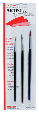 Linzer/American Brush A383 3PCRND Artist Brush Set