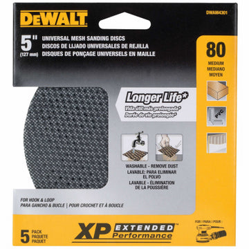 DWAM4301 5PK 80G Disc Sandpaper