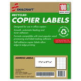 Abilityone 7530012074363 7530012074363 Skilcraft Recycled Copier Labels, Copiers, 1.38 X 2.81, White, 24/sheet, 100 Sheets/box 2