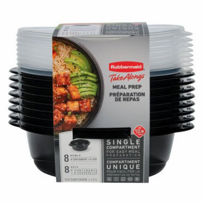 Rubbermaid Inc 2077545 8PK MealPrep Container