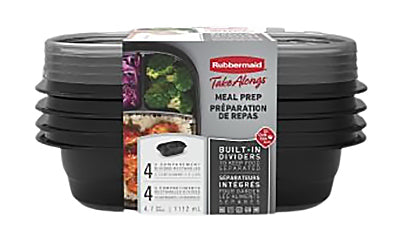 Rubbermaid Inc 2127152 4PK 4.7C Food Container