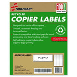 Abilityone 7530010864518 7530010864518 Skilcraft Recycled Copier Labels, Copiers, 1 X 2.81, White, 33/sheet, 100 Sheets/box 2