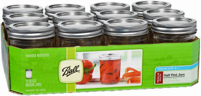 Rubbermaid Inc/Jarden 60000ZFP Ball 12PK 1/2PT Mas Jar