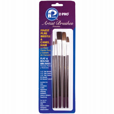 Premier Paint Roller/Z Pro AR10105 5PC Bristle&Camel Brush