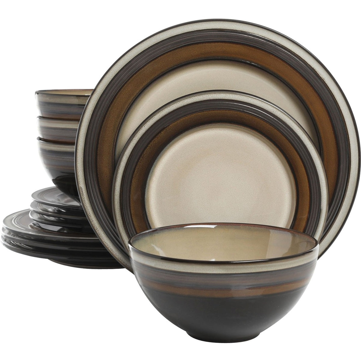 Gibson 116868.12r Everstone Metallic Brown 12 pc