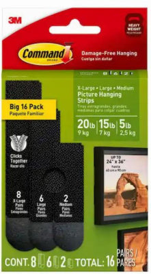 16PR BLK Pic Strips