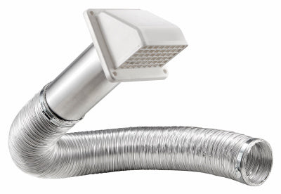 Lambro Industries 1375W-R 4"x8' WHT Hood Vent Kit