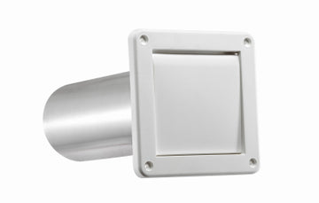 Lambro Industries 1422WTP 4" WHT SGL Flap Louver