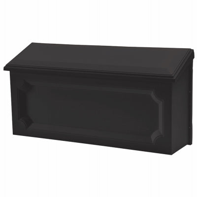 SOLAR GROUP WMH00B04 BLK Horiz Poly Mailbox