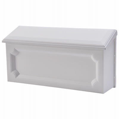 SOLAR GROUP WMH00W04 WHT Horiz Poly Mailbox