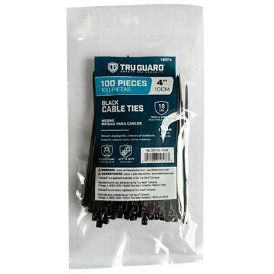 Ironcube Works NL-3X100-100B TG100PK 4"BLK Cable Tie