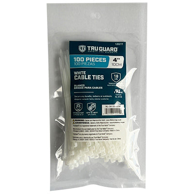Ironcube Works NL-3X100-100W TG100PK 4"WHT Cable Tie