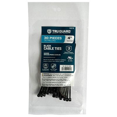 Ironcube Works NL-3X100-30B TG 30PK 4"BLK Cable Tie