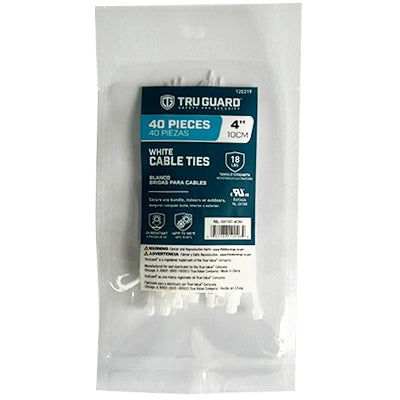 Ironcube Works NL-3X100-40W TG 40PK 4"WHT Cable Tie