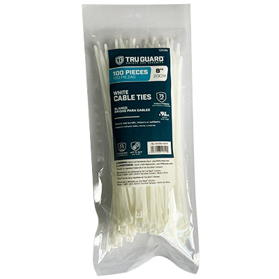 Ironcube Works NL-5X200-100W TG100PK 8"WHT Cable Tie