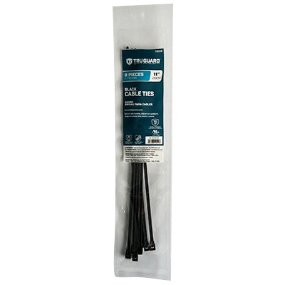 Ironcube Works NL-5X300-8B TG 8PK 11"BLK Cable Tie
