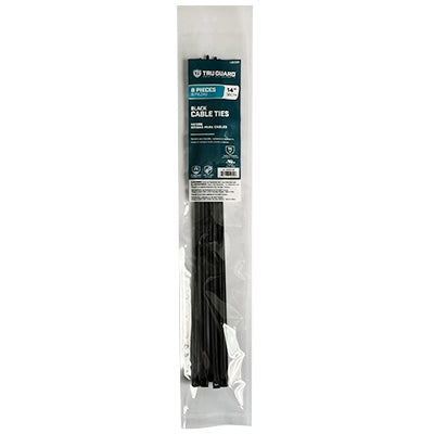 Ironcube Works NL-5X350-8B TG 8PK 14"BLK Cable Tie