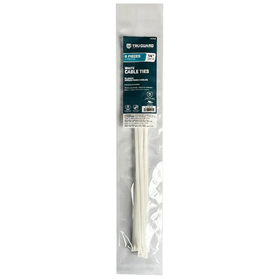 Ironcube Works NL-5X350-8W TG 8PK 14"WHT Cable Tie