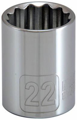 MM 1/2" 22mm Met Socket