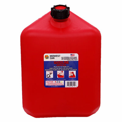 Midwest Can Company 6119 5GAL RED Plas Gas Can