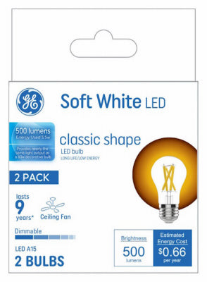 GE 2PK 5.5W CL Fan Bulb